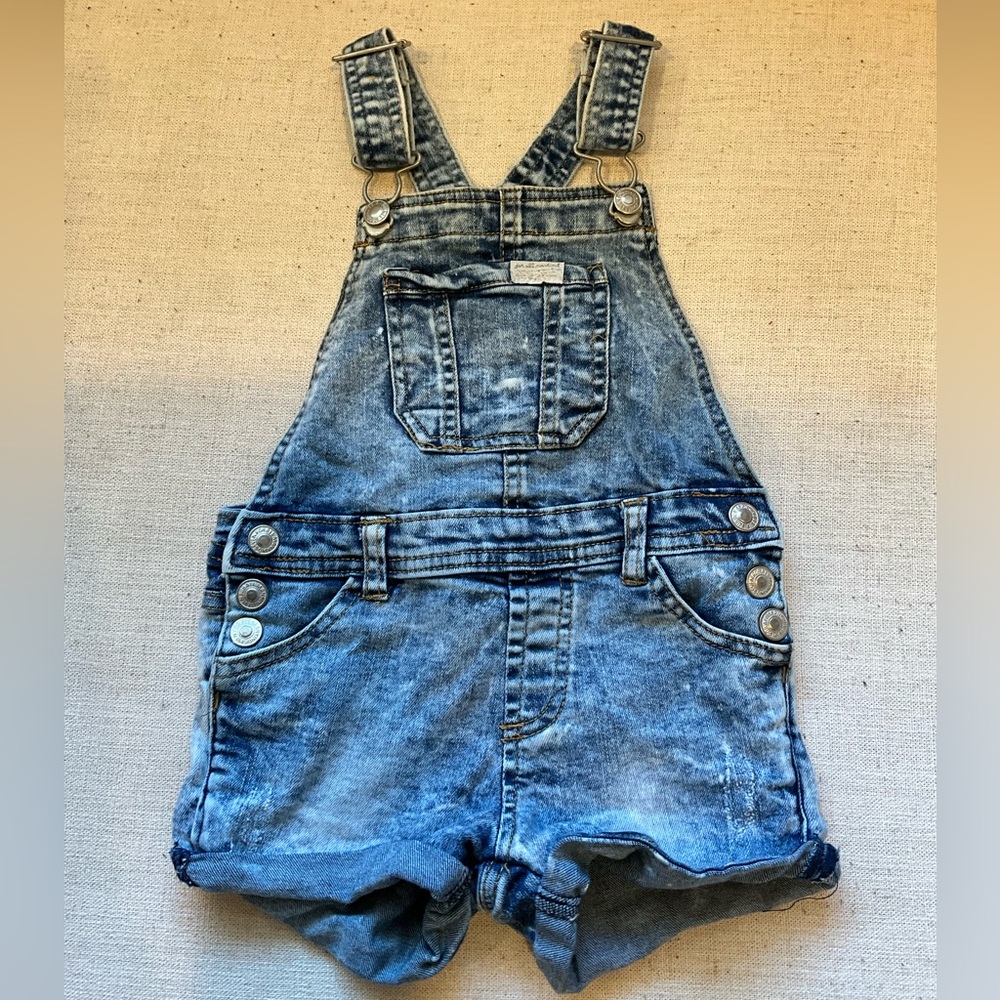 7 for all Mankind Girls short jean overalls. Size 18 months
